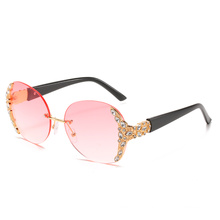 bling diamond frameless lenses edge 2020 new arrivals retro fashion shades custom designer luxury sunglasses women men yx052